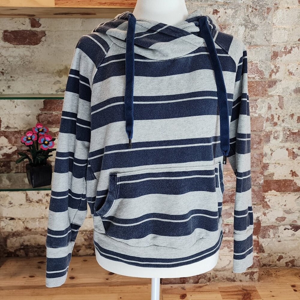 NSF | Blue and Gray Striped Pullover Hoodie